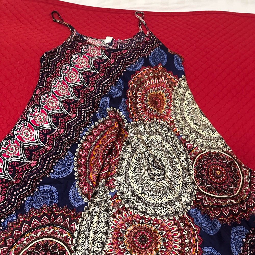 Colorful Mandala Print Dress one size
